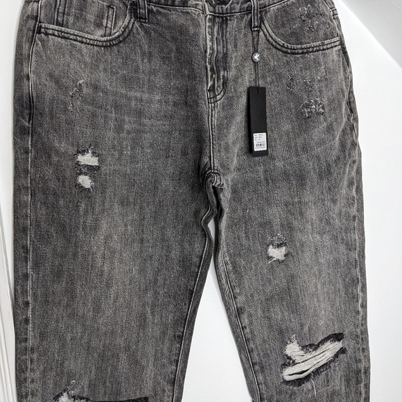 ONE TEASPOON Awesome Baggies Straight High Waist Denim Distressed Jeans Size 28 - Picture 2 of 11